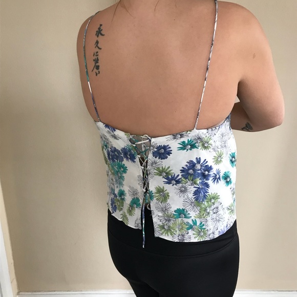 Forever 21 crop floral tank with tie back - XL - Picture 3 of 7